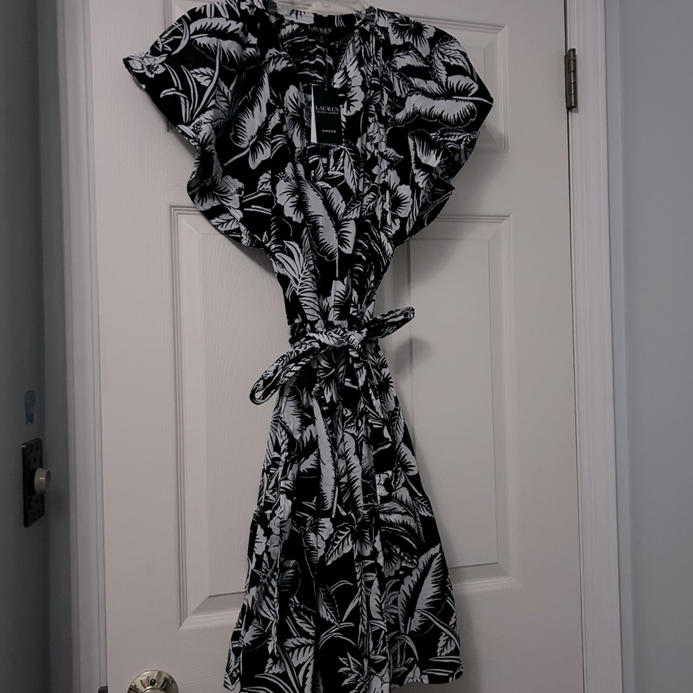 Lauren by RL NWT *host pick* cap sleeve hibiscus print size 12